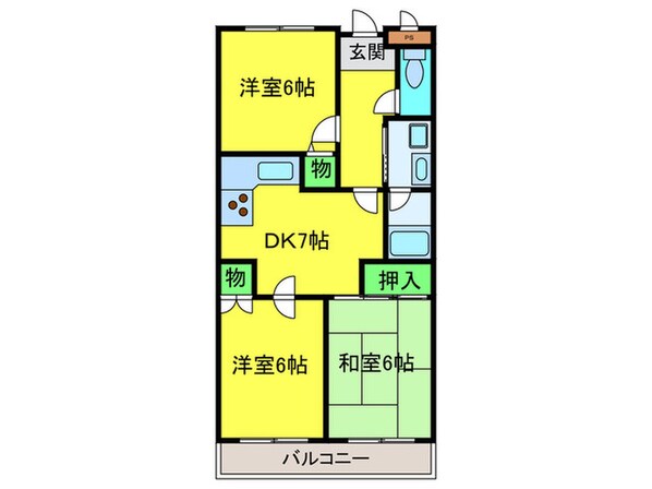 ウォ－ク羽衣の物件間取画像